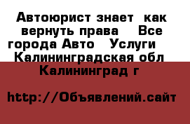 Автоюрист знает, как вернуть права. - Все города Авто » Услуги   . Калининградская обл.,Калининград г.